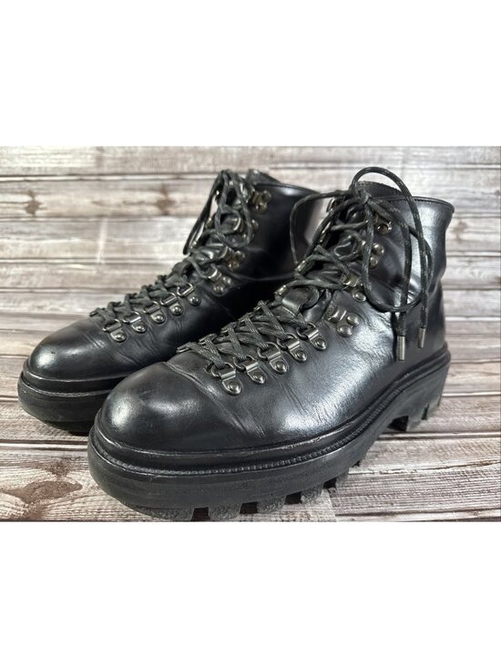 All Saints isaac chunky hiking boots Sz 43 EU 10 US Color Black Mspr 349 Leather